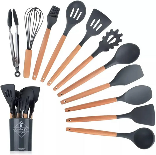 12 Pcs Silicone Cooking Utensils Kitchen Utensil Set Heat Resistant